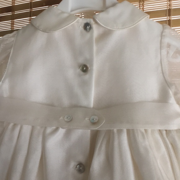 Ivory, Silk, Christening/Baptism Gown w/Bonnet - Picture 5 of 7